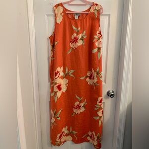 Style & Co. Women’s Orange Floral Maxi Dress. Size 18W $15